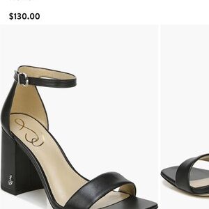 Sam Edelman Black Ankle Strap Block Heels